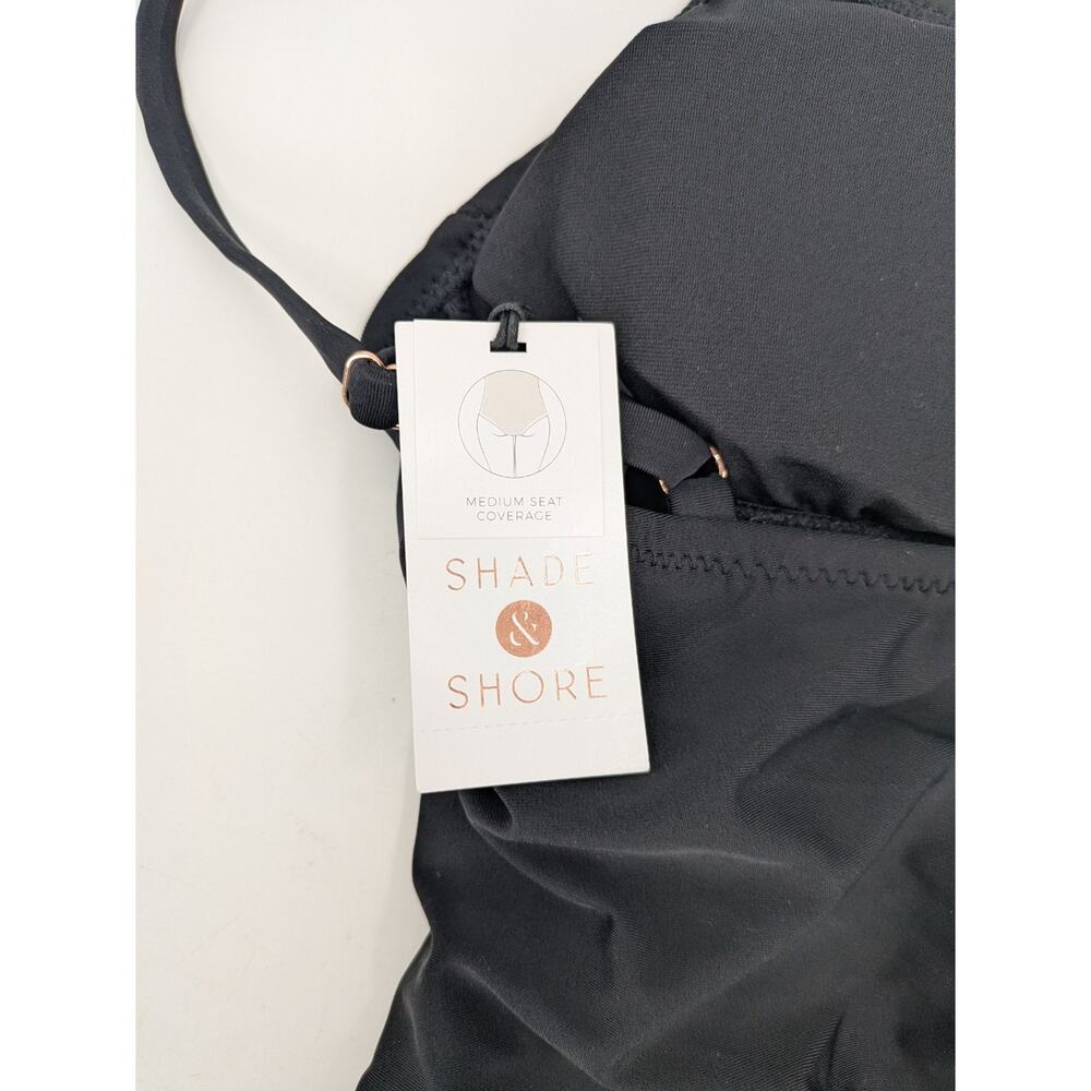Women’s Shade & Shore Black One Piece Size S Bathing Swimsuit Padded NWT - Picture 4 of 5